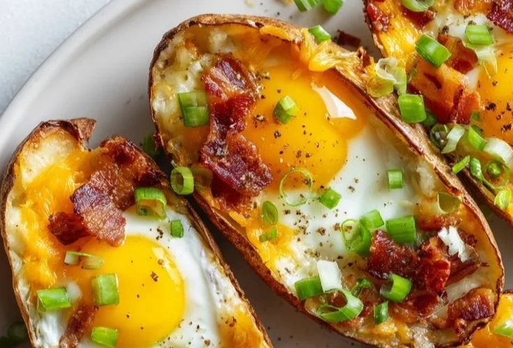 Twice-Baked Loaded Breakfast Potatoes 6 Twice-Baked Loaded Breakfast Potatoes