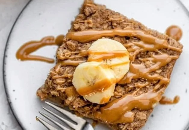 Vegan Peanut Butter Banana Baked Oatmeal
