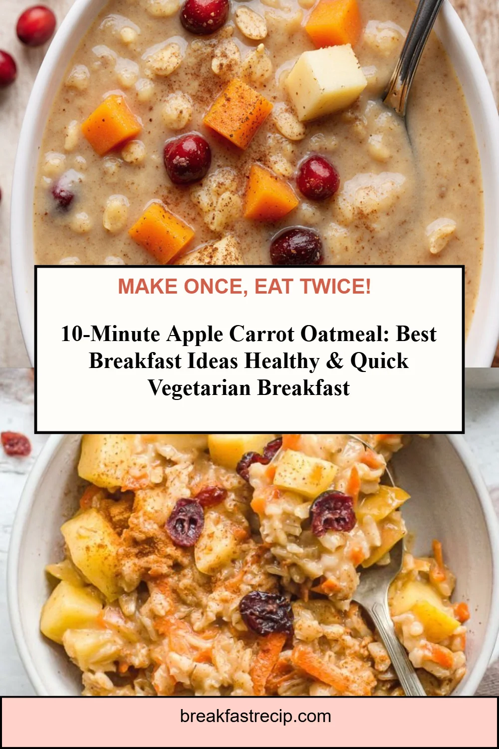 10-Minute Apple Carrot Oatmeal