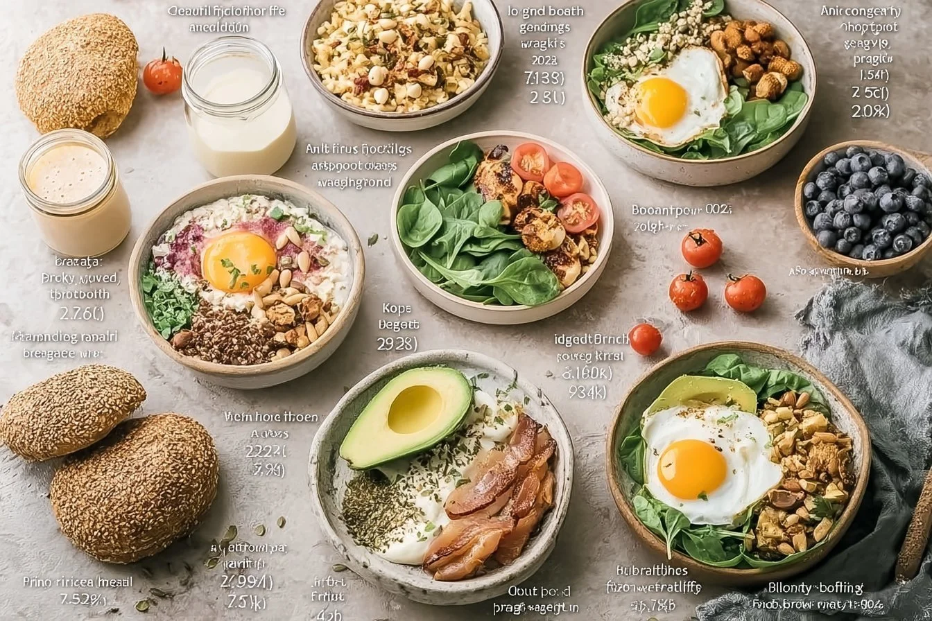 10-Minute High-Protein Breakfast 5 Delicious high-protein breakfast plate prepared in 10 minutes