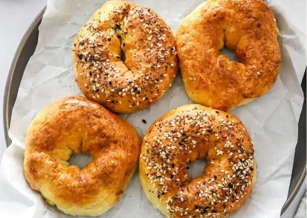 Air Fryer Protein Bagels