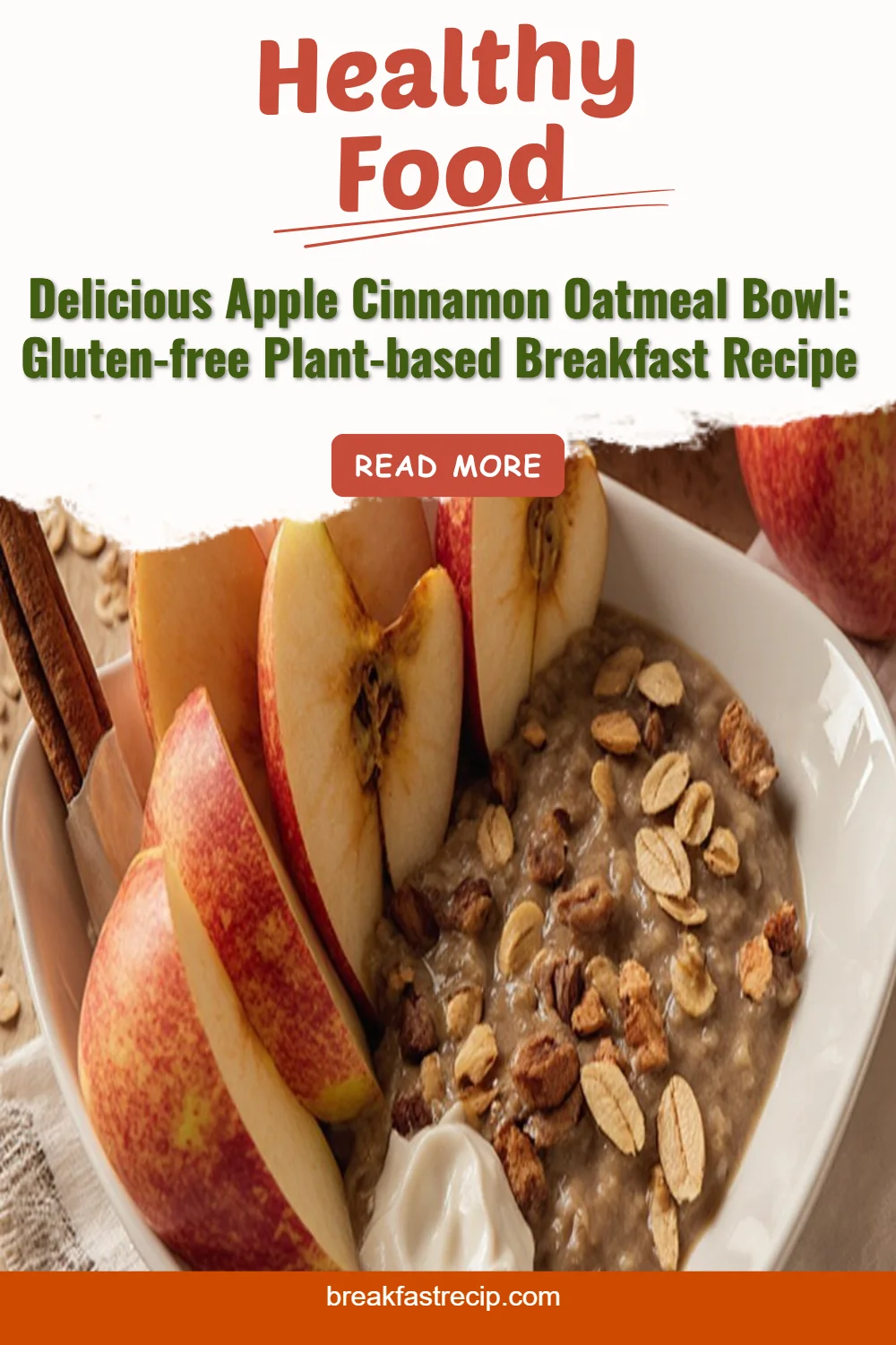 Apple Cinnamon Oatmeal Bowl 5 Apple Cinnamon Oatmeal Bowl