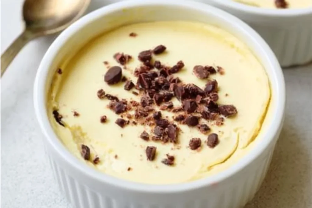 Delicious serving of Baked Greek Yogurt topped with fresh fruit.