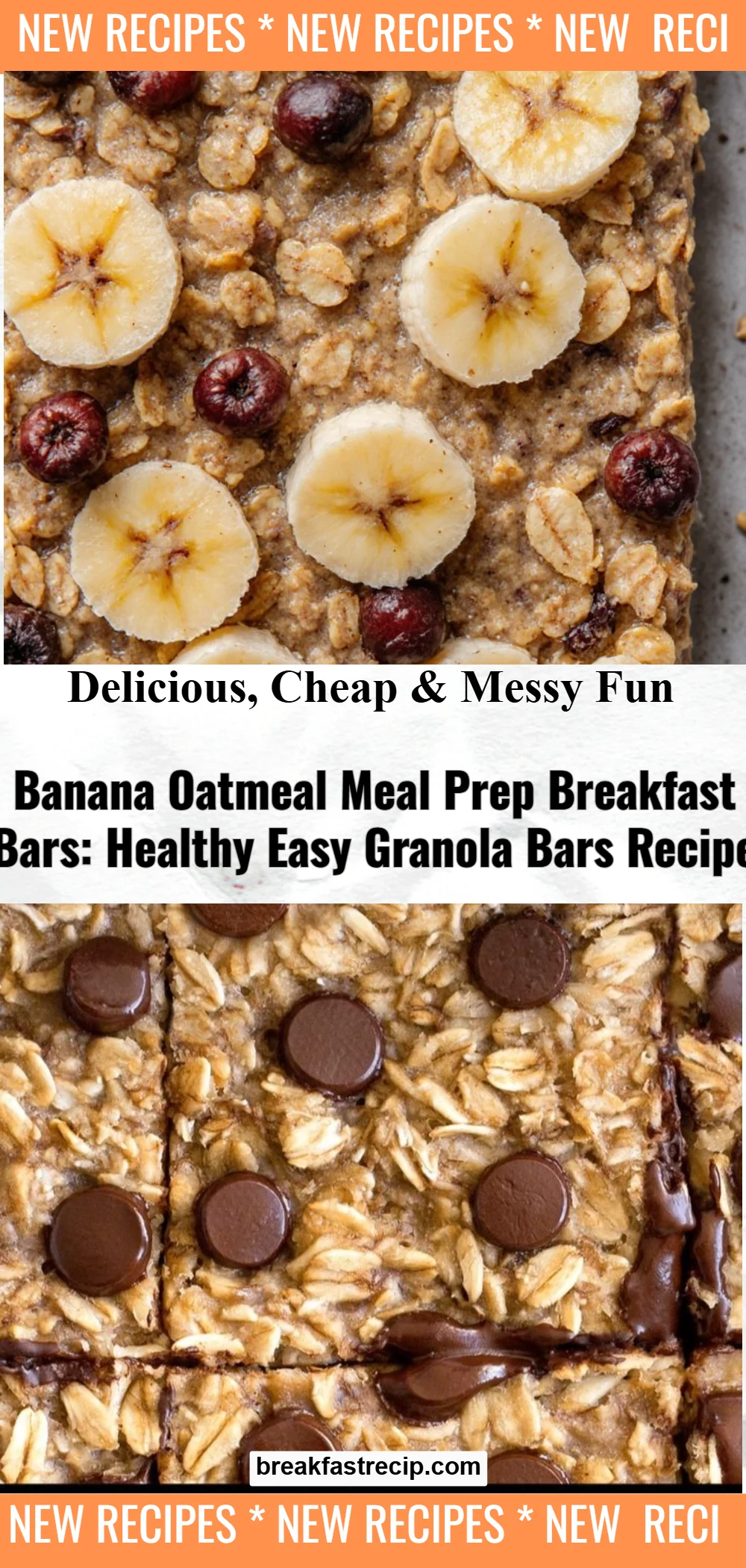 Banana Oatmeal Meal Prep Breakfast Bars