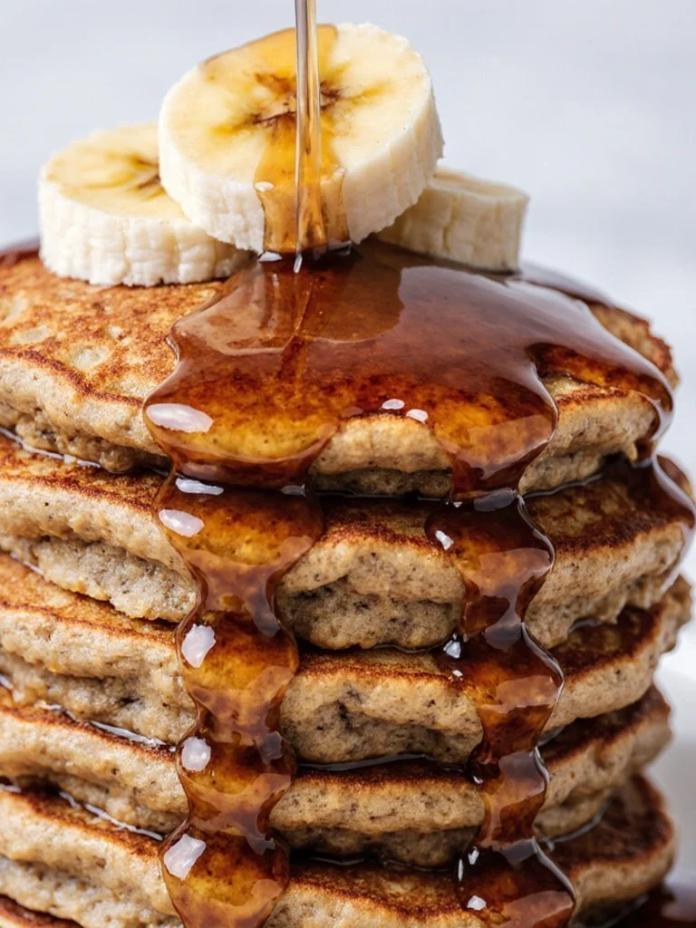 Banana Oatmeal Pancakes