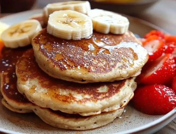 Banana Oatmeal Pancakes