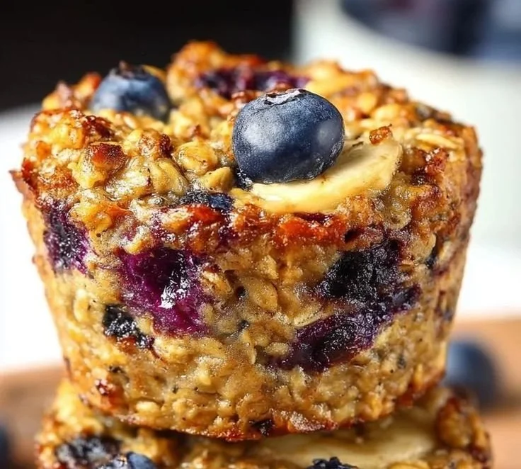 Blueberry Banana Baked Oatmeal Cups 5 Blueberry Banana Baked Oatmeal Cups