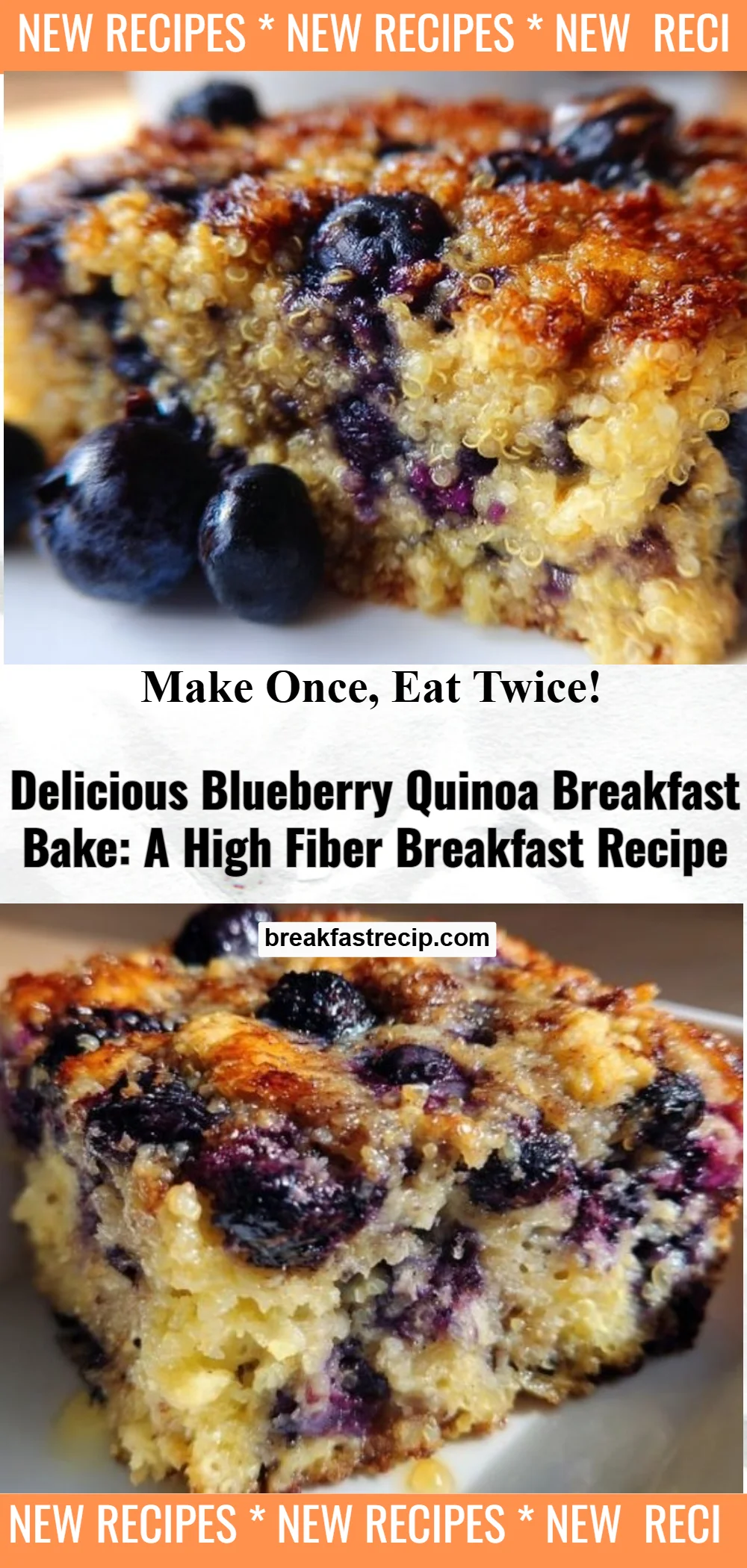 Blueberry Quinoa Breakfast Bake