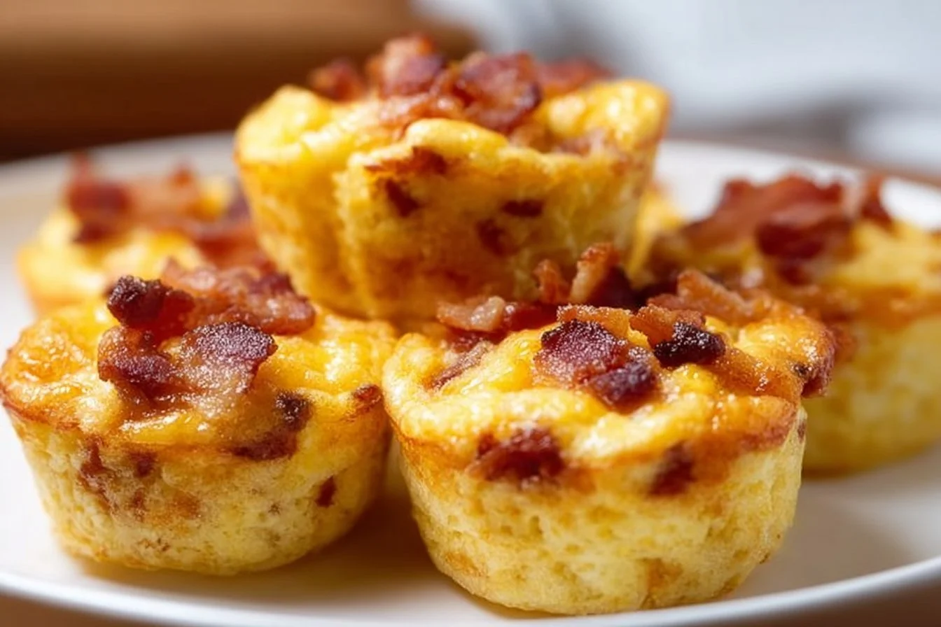 Delicious high-protein egg bites served in a meal prep container