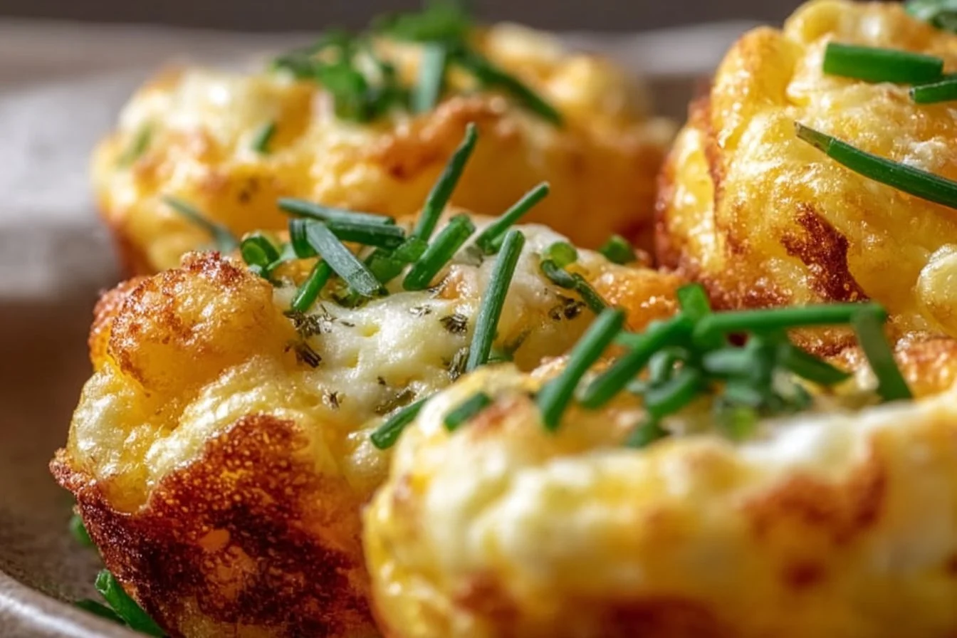Healthy egg white bites with vegetables in a serving dish