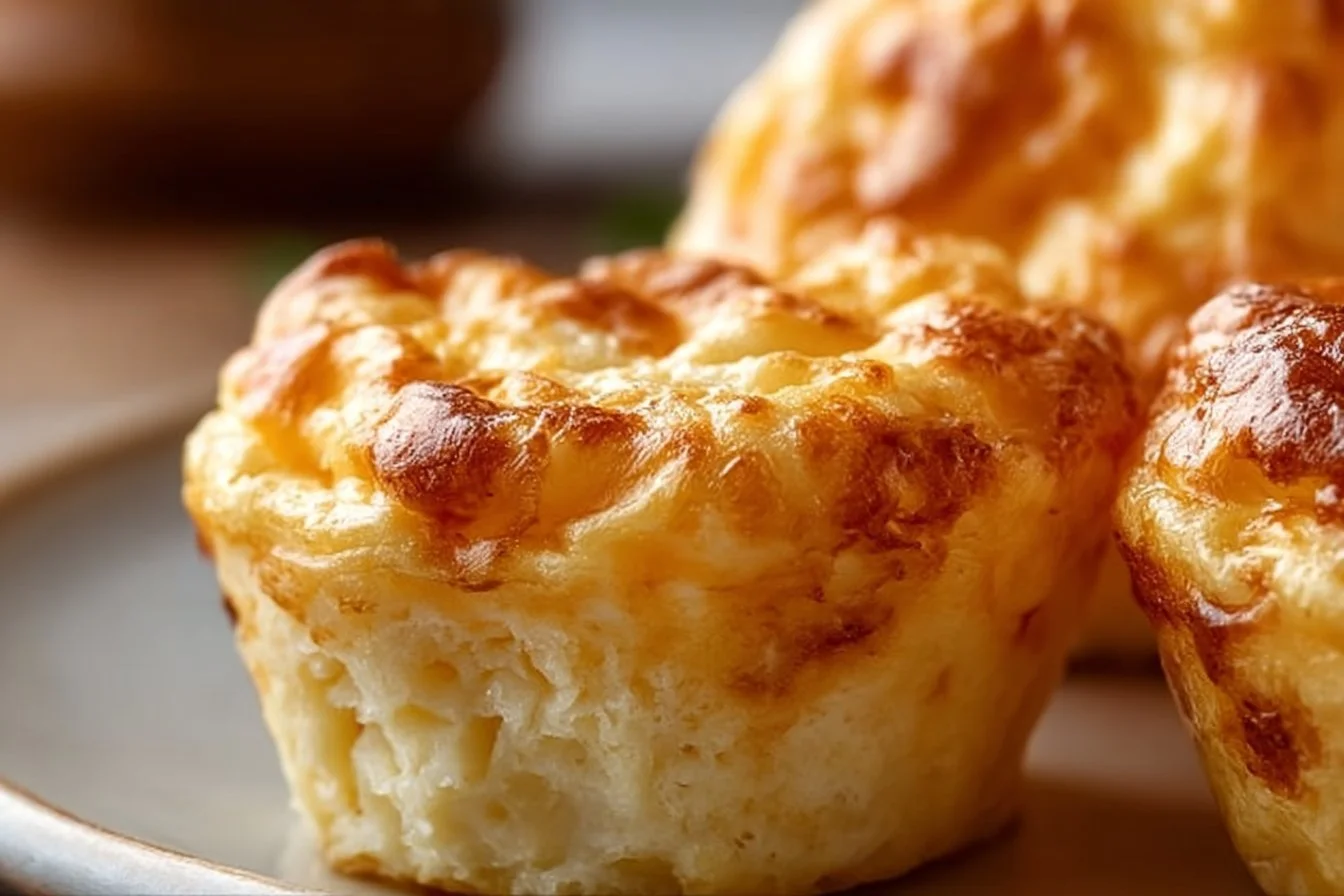 Fluffy cottage cheese egg muffins ready to enjoy for a healthy meal.