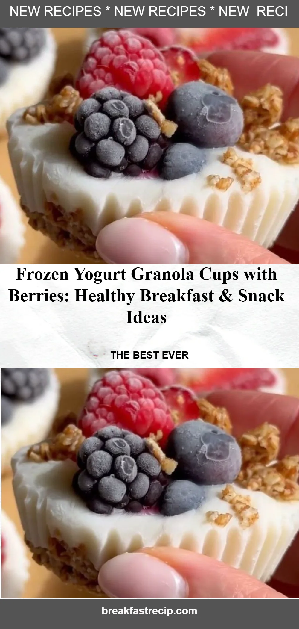Frozen Yogurt Granola Cups with Berries