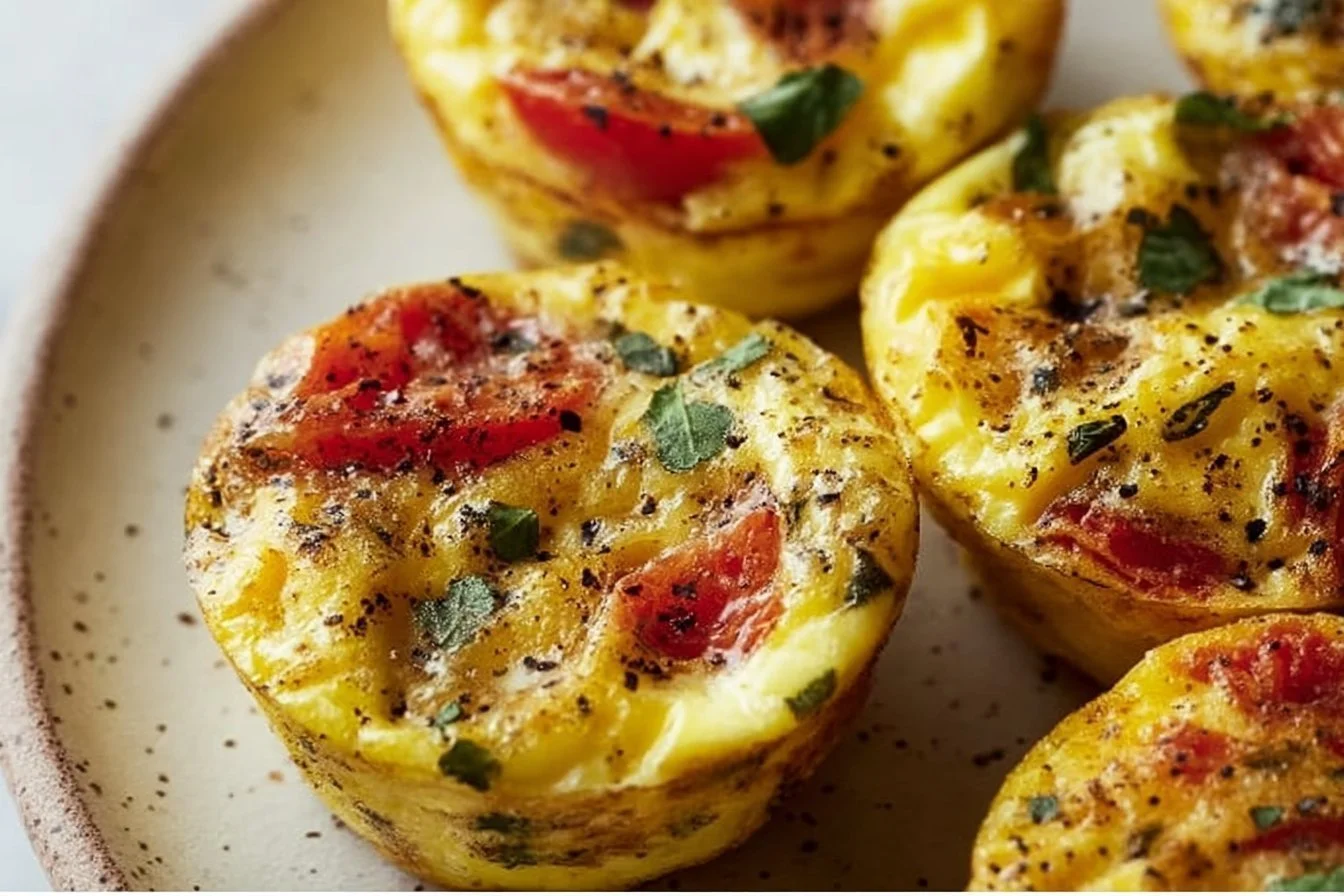 Healthy egg muffins baked with nutritious ingredients for a wholesome meal.