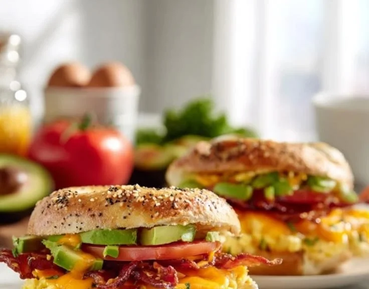 Loaded Breakfast Bagel Sandwich