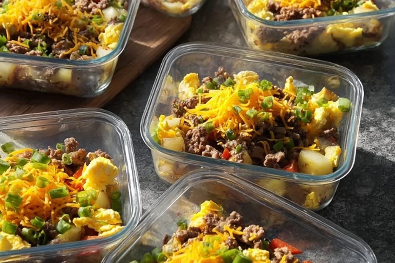 Delicious and nutritious meal prep breakfast bowls filled with healthy ingredients