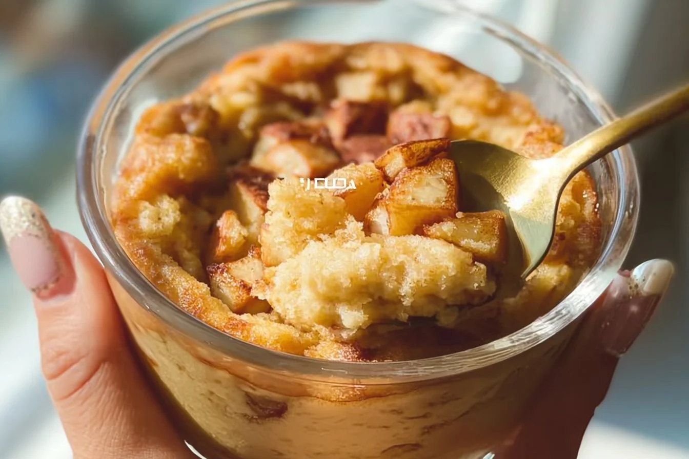 Delicious protein pancake bowl topped with fresh fruits and nuts