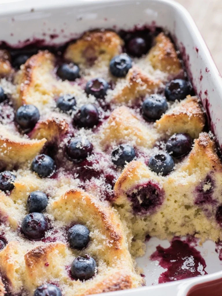 Quick Blueberry French Toast Casserole
