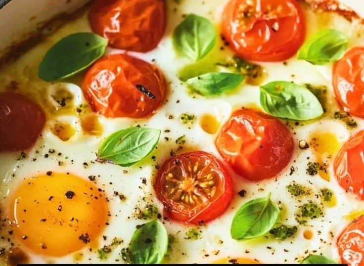 Stack of quick breakfast pancakes topped with fresh fruits and syrup
