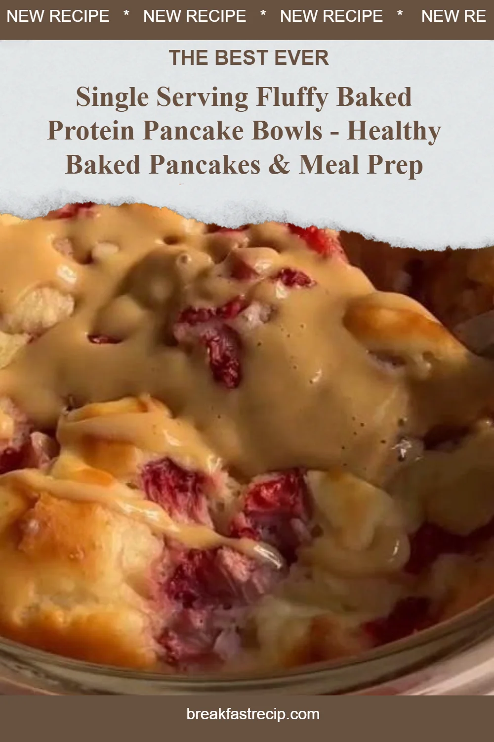 Single Serving Fluffy Baked Protein Pancake Bowls