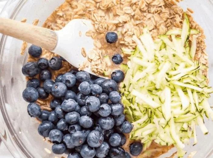 Zucchini Blueberry Baked Oatmeal