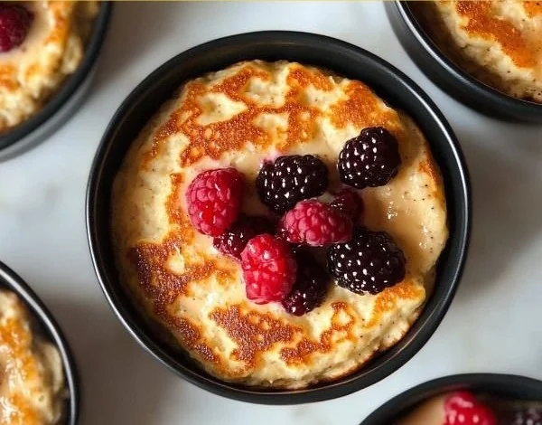 Baked Protein Pancake Bowls