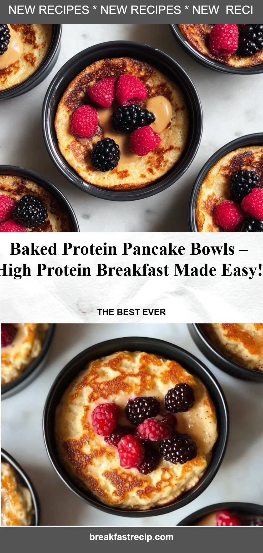 Baked Protein Pancake Bowls