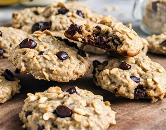 Banana Oatmeal High Protein Breakfast Cookies