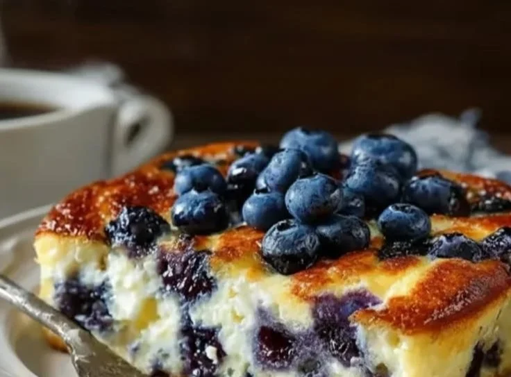 Blueberry Cottage Cheese Breakfast Bake
