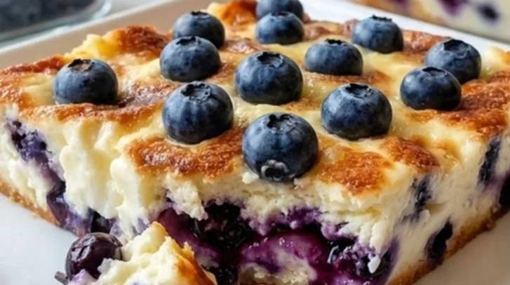 Blueberry Cottage Cheese Breakfast Bake