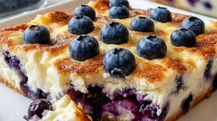 Blueberry Cottage Cheese Breakfast Bake