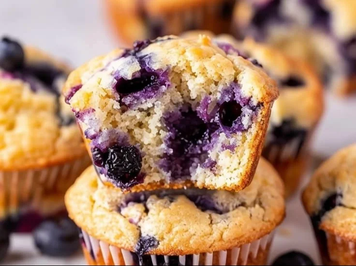 Blueberry Cottage Cheese Muffins