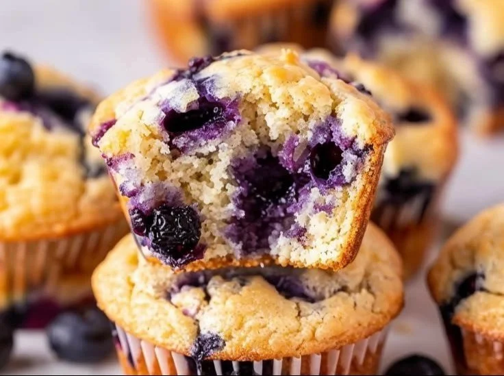 Blueberry Cottage Cheese Muffins