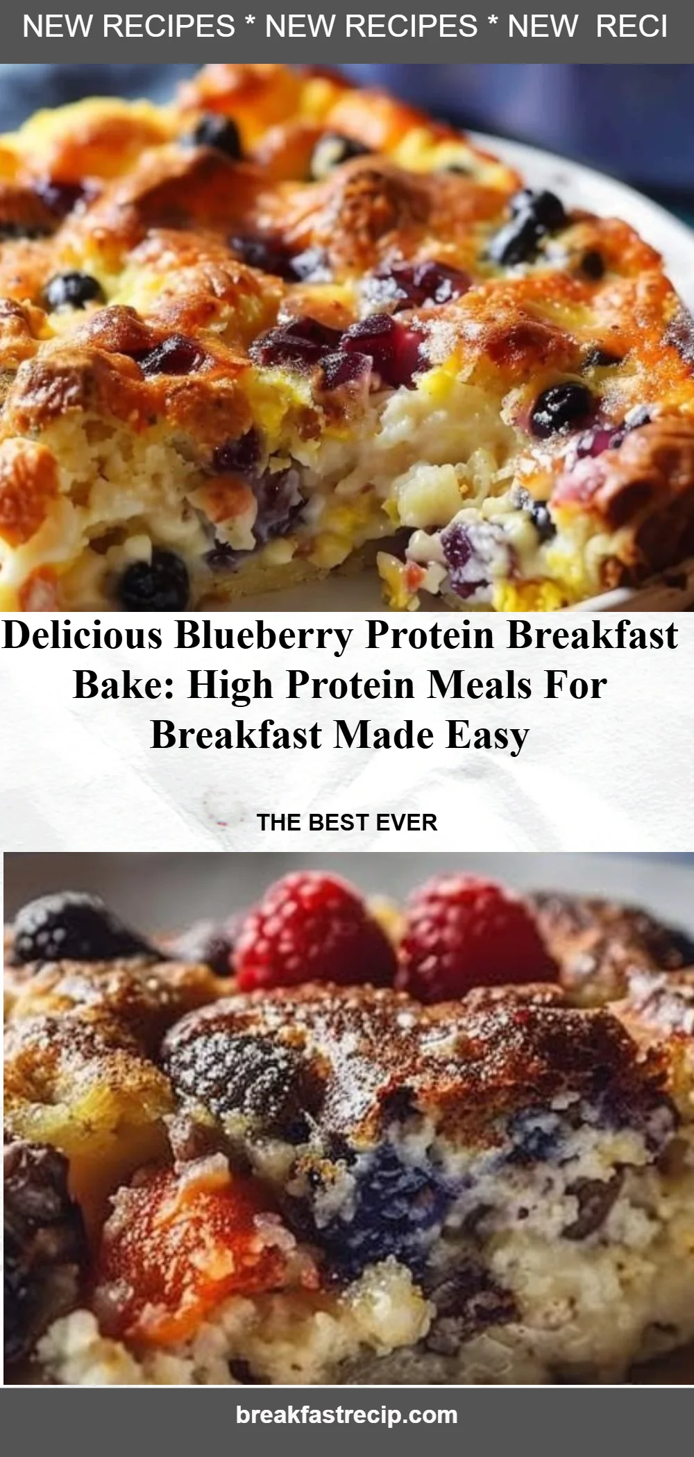 Blueberry Protein Breakfast Bake