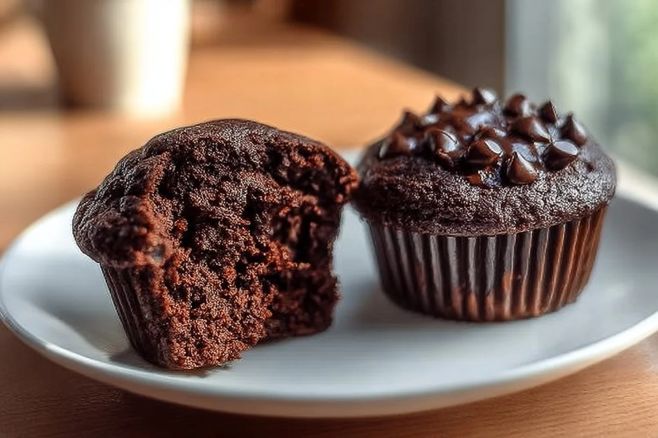 Delicious chocolate protein muffins ready to be enjoyed for a healthy snack