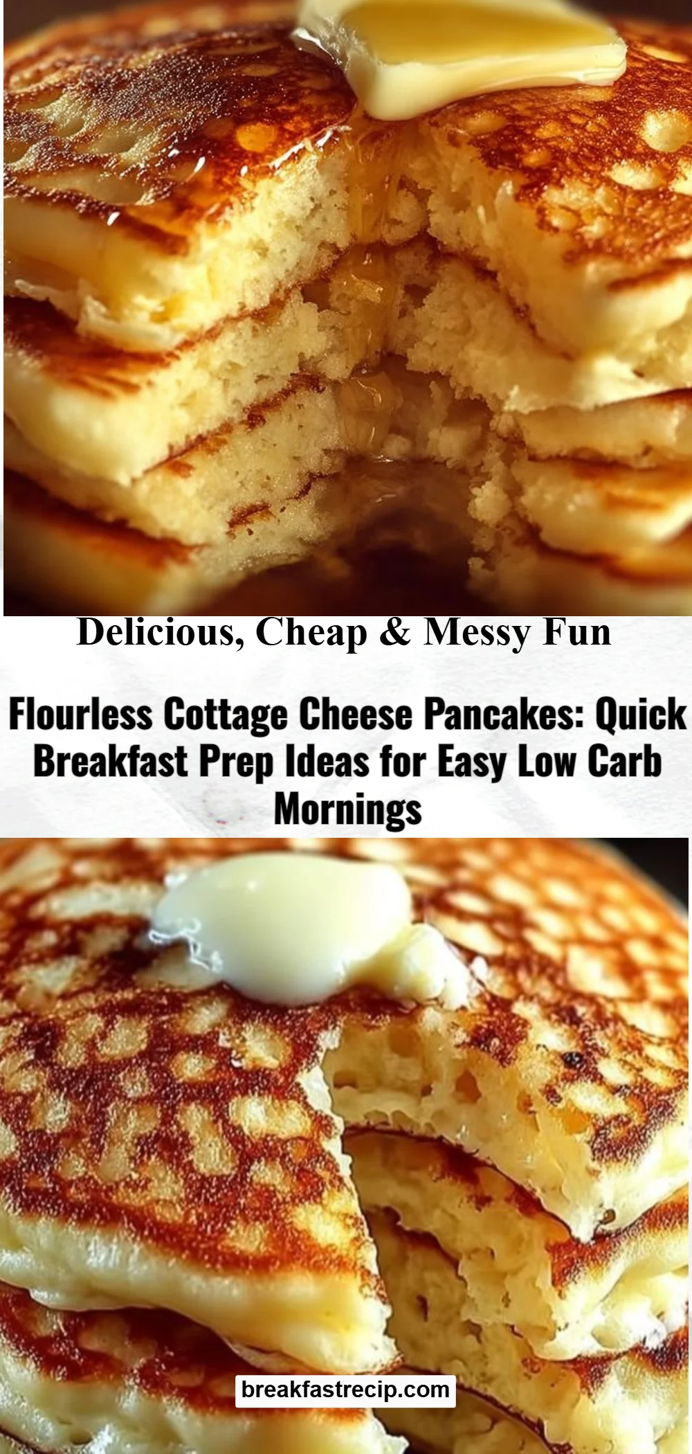 Flourless Cottage Cheese Pancakes