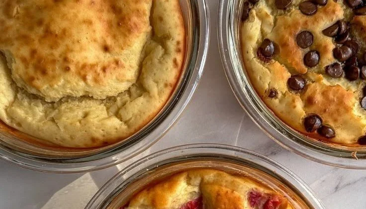 Fluffy Baked Protein Pancake Bowls