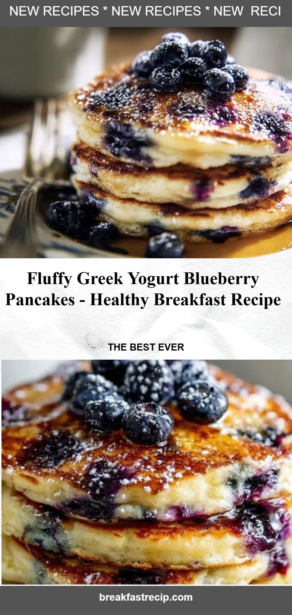 Greek Yogurt Blueberry Pancakes