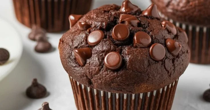 Healthy Chocolate Chip Greek Yogurt Muffins