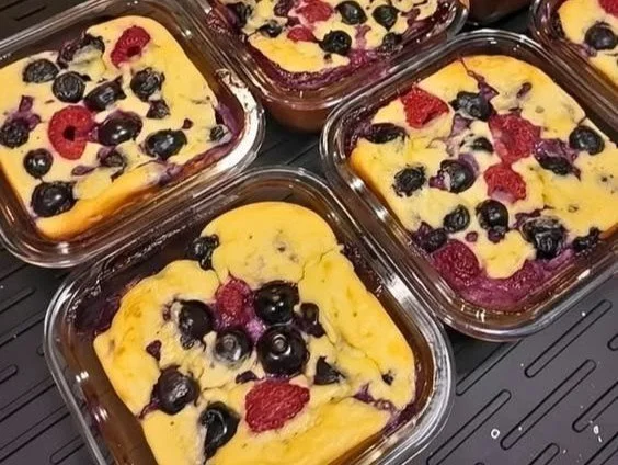 High-Protein Baked Pancake Bowls