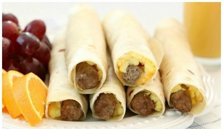 High protein breakfast wraps filled with eggs, veggies, and cheese for a nutritious start.
