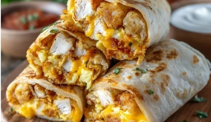 High-Protein Chicken & Hash Brown Breakfast Burritos 8 High-Protein Chicken & Hash Brown Breakfast Burritos