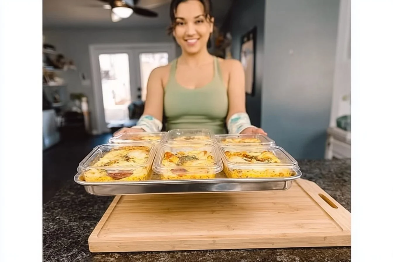 High protein breakfast bake filled with healthy ingredients and flavors.