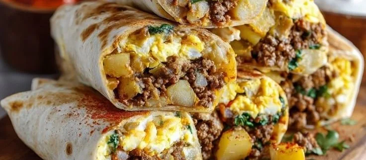 High-Protein Loaded Breakfast Burritos