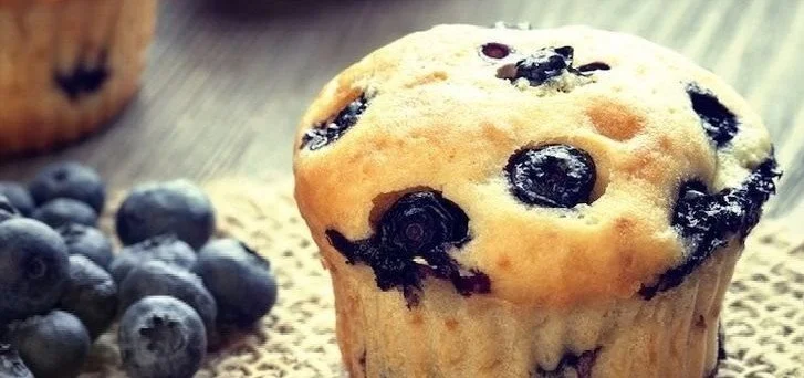 Low Carb Greek Yogurt Blueberry Muffins