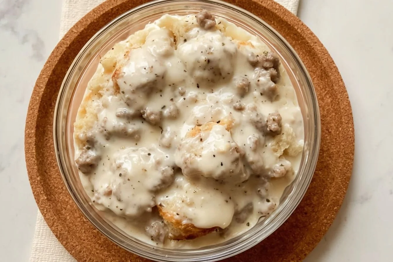 Meal Prep High Protein Biscuits & Gravy Bowls