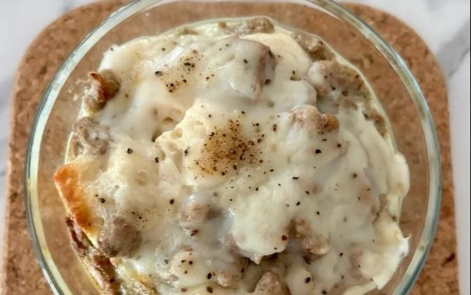 Meal Prep High Protein Biscuits & Gravy Bowls