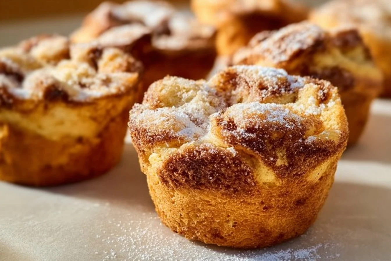 Delicious Protein French Toast Muffins on a plate, topped with fresh berries.