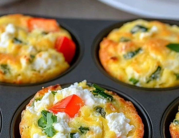 Protein-packed cottage cheese egg muffins fresh out of the oven
