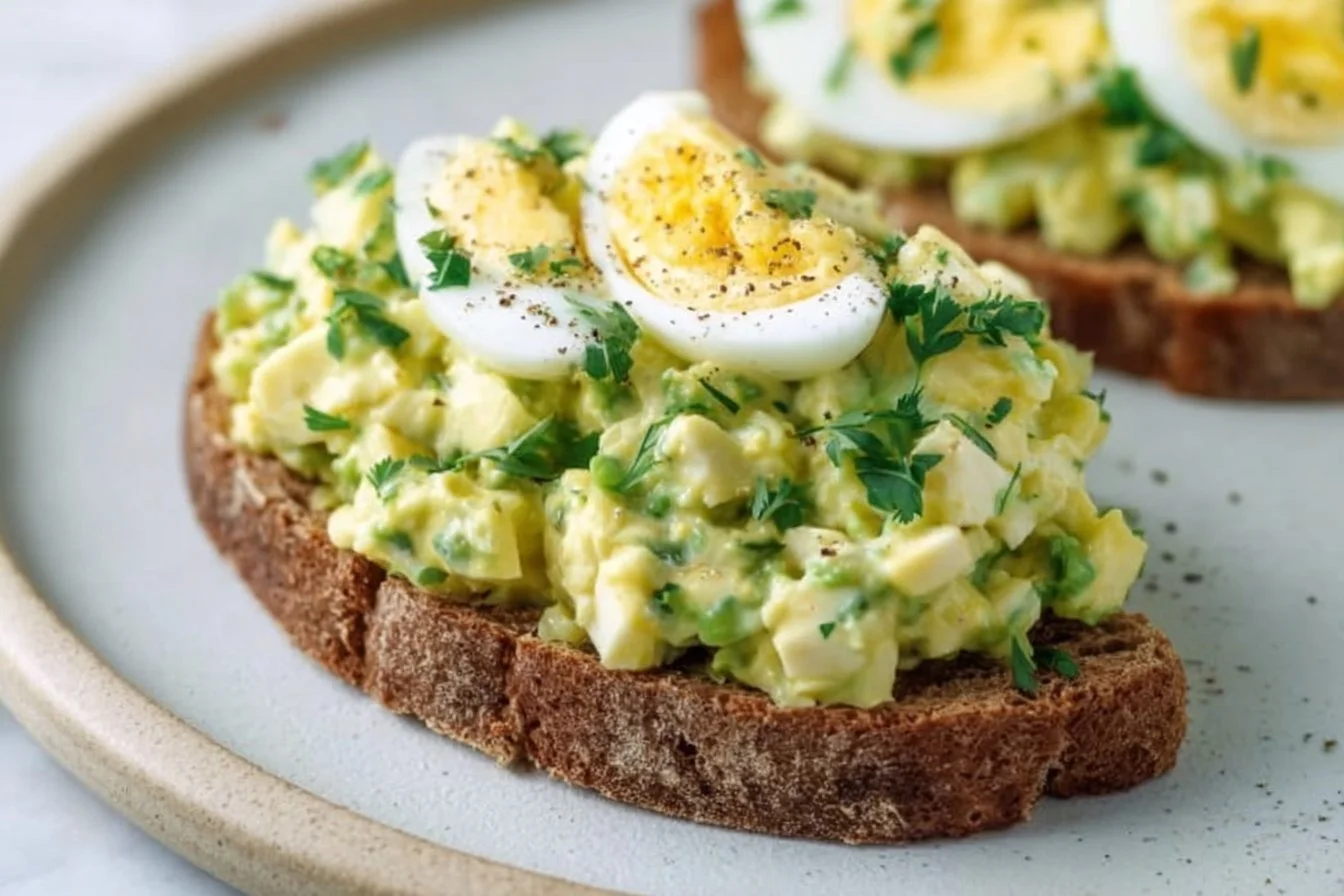 Zesty avocado egg salad made with fresh ingredients and spices