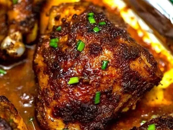 Deliciously grilled jerk chicken with vibrant spices and herbs
